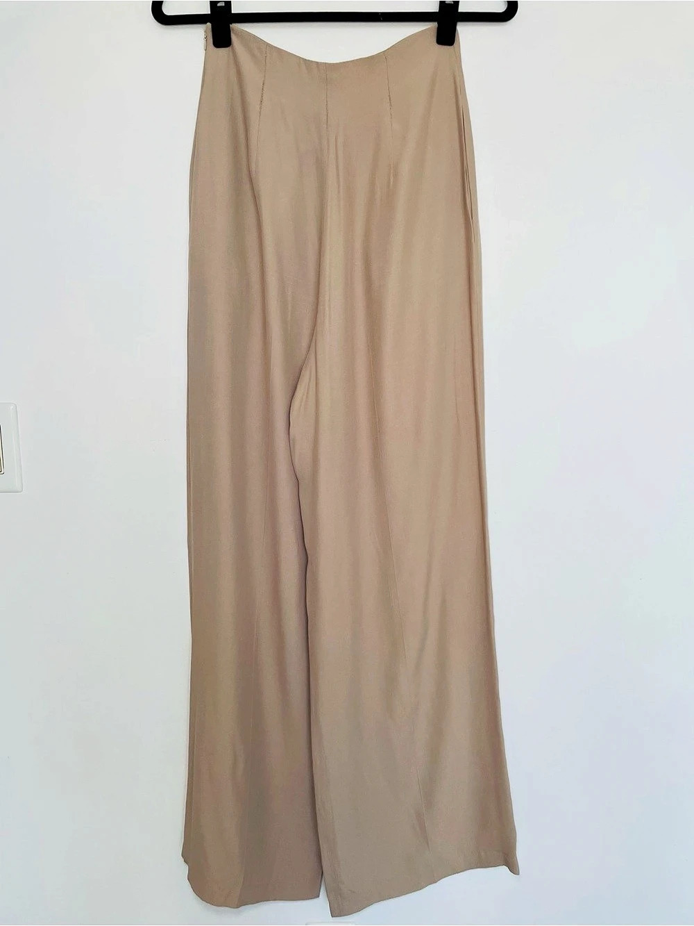 Vintage 90s JAX Mr Jax Taupe High Rise Wide Leg Viscose Pants Sz 4 - Picture 5 of 8